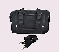Дорожня сумка саквояж колір чорний 1 відділ 2 фронтальні горизонтальні кишені розмір 43х33х17 см.