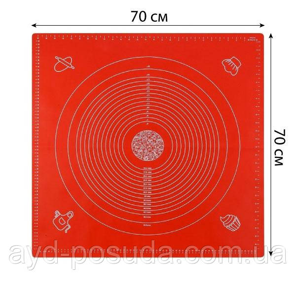 Силіконовий килимок для розкочування тіста (70 х 70 см) арт. 830-2А-14
