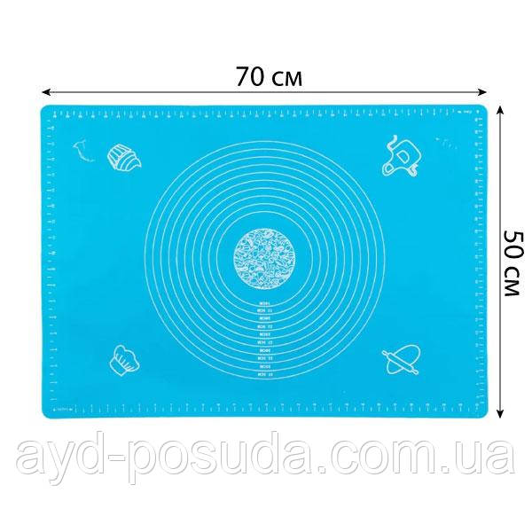 Силіконовий килимок для розкочування тіста (50 х 70 см) арт. 830-2А-1