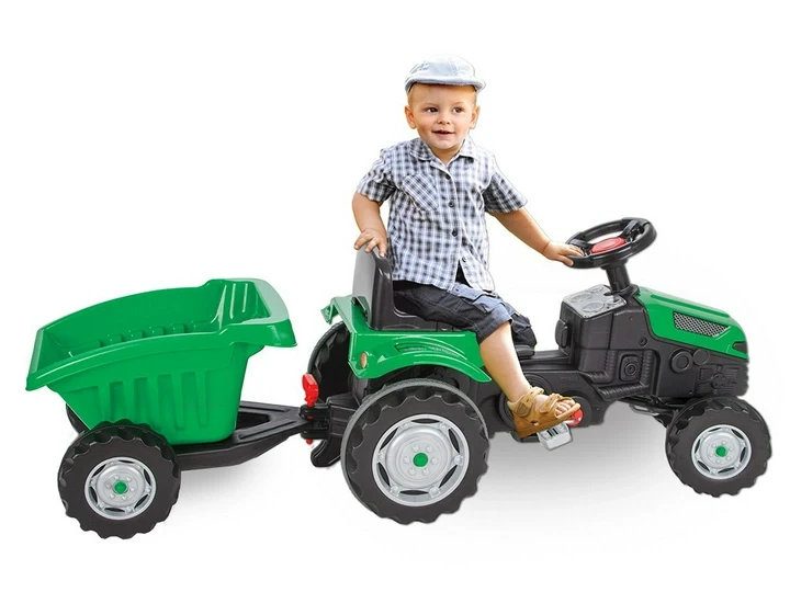 Детский педальный трактор с прицепом Pilsan 07-316 Зеленый - фото 3 - id-p1776309144
