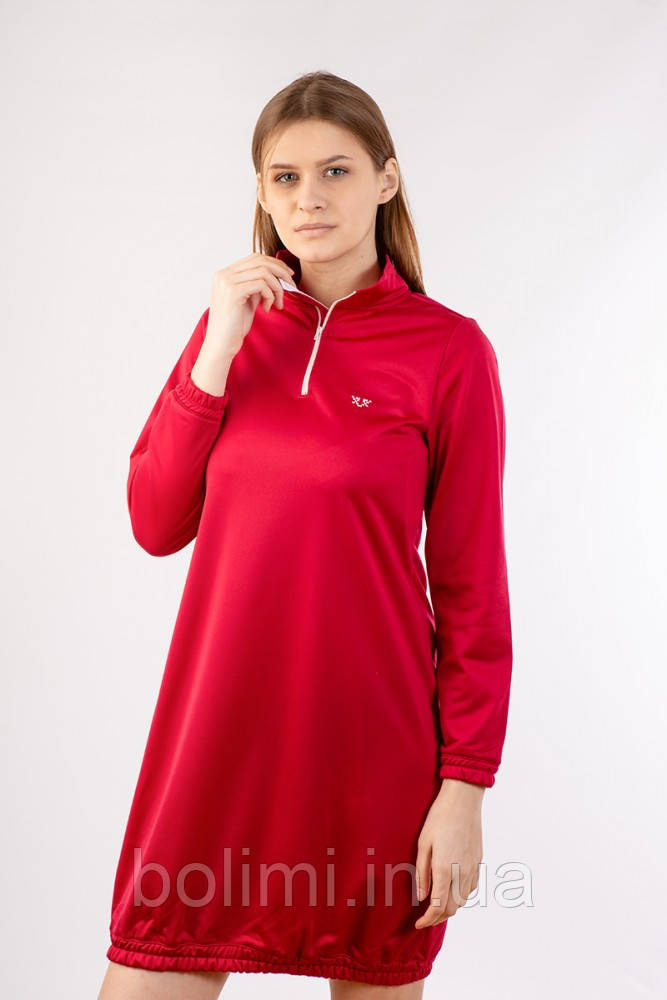 Плаття жіноче червоне в спортивному стилі