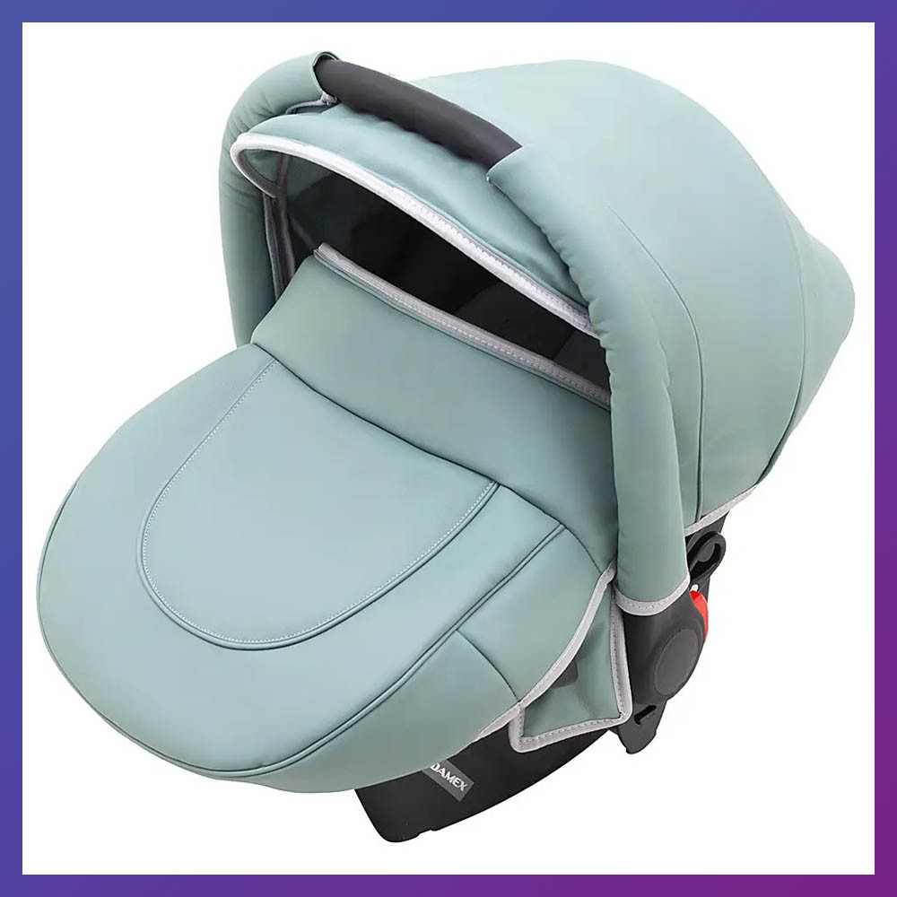 Дитяче автокрісло для новонароджених люлька-переноска група 0+ (0-13 кг) Adamex Carlo екошкіра SA-20 нефрит, фото 1