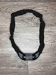 Замок протиугінний у чохлі 6X1000 мм, ключ-код, чорний