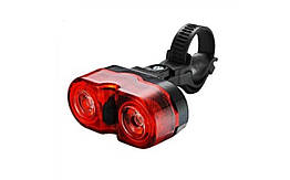 Мигалка велосипедна задня JING YI JY-528 на батарейках/2 діоди