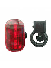 Мигалка велосипедна задня JING YI JY-3209 BT на батарейках/5 світлодіодів