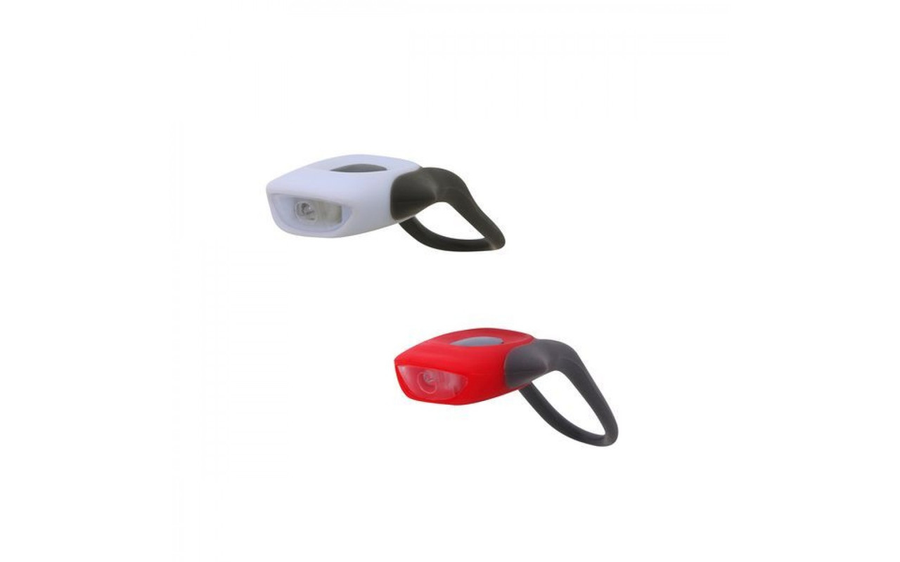 Комплект велосвітло JING YI JY-267-2С (передній і задній) з батарейками в комплекті + силіконовий корпус, фото 1