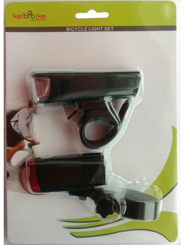 Комплект світла Фара + стоп JING YI JY-7036+401S на батарейках із кріпленням, фото 1