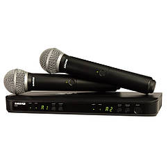 Вокальна радіосистема з двома мікрофонами SHURE BLX288E/SM58