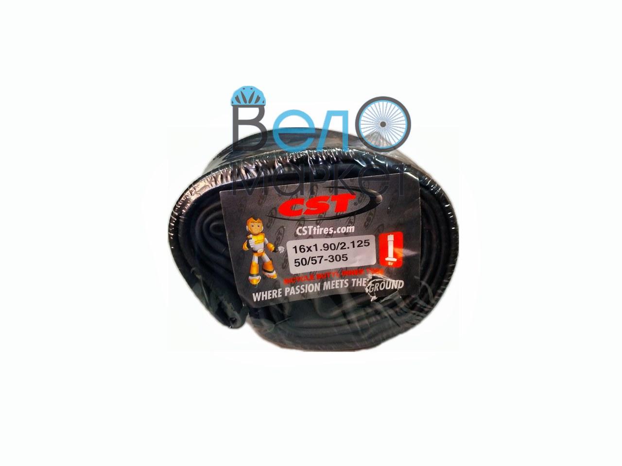 Камера CST 16х1,90/2,125 (50/57-305) AV 35 мм / прямий штуцер для дитячих велосипедів