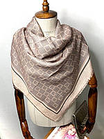 Модный демисезонный женский платок-шаль бренд 95*95 Турция Какао с молоком