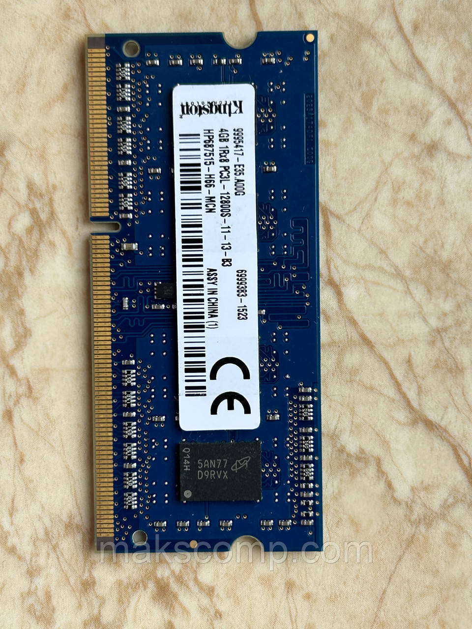 Пам'ять Kingston 4Gb So-DIMM PC3L-12800S DDR3-1600 1,35v