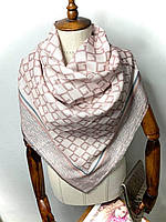 Модный демисезонный женский платок-шаль бренд 95*95 Турция Пудра