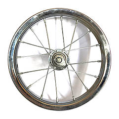Колесо переднє 12" сталевий нікельований обід