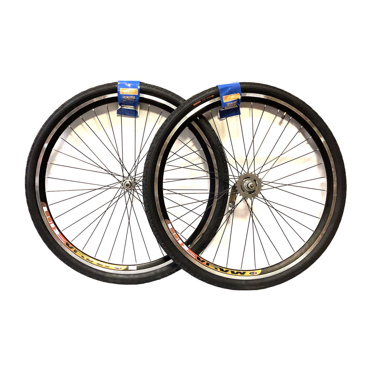 Комплект коліс (вілсет) 28" ALx2 на втулці VELOSTEEL з гумою, фото 1