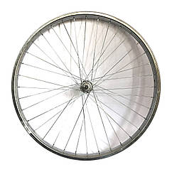 Колесо переднє 24" сталевий нікельований обід