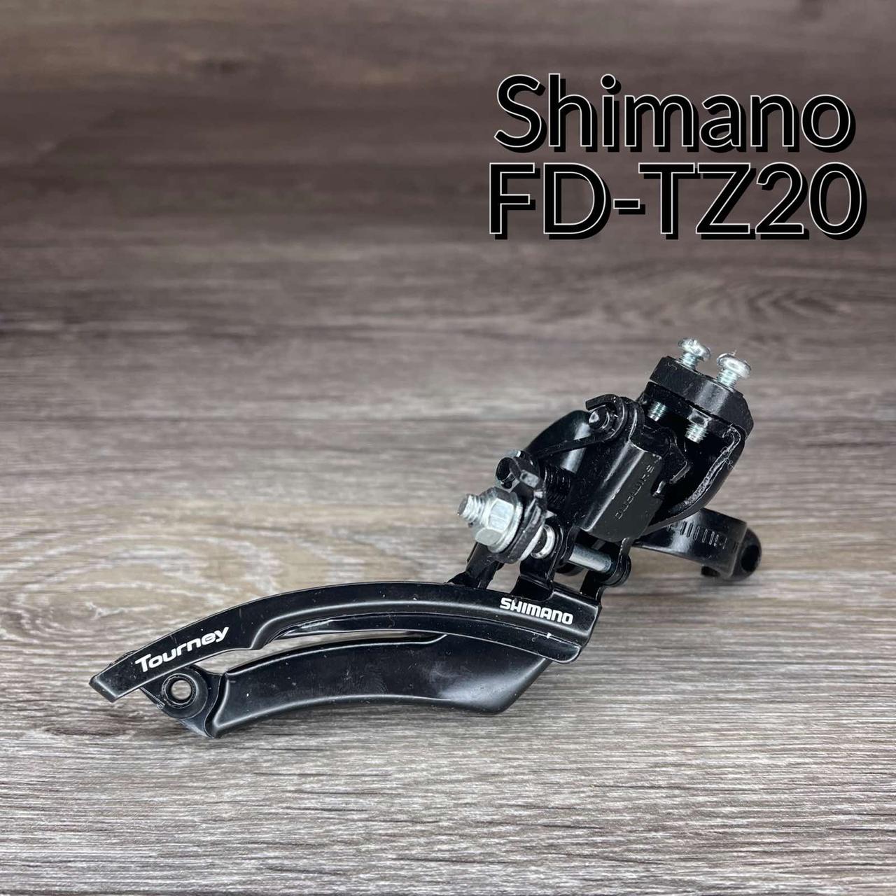 Передній перемикач Shimano FD-TZ20 верхня тяга, чорний хомут: 31,8мм, фото 1