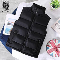 Мужской жилет без капюшона ЧЕРНЫЙ L-5XL