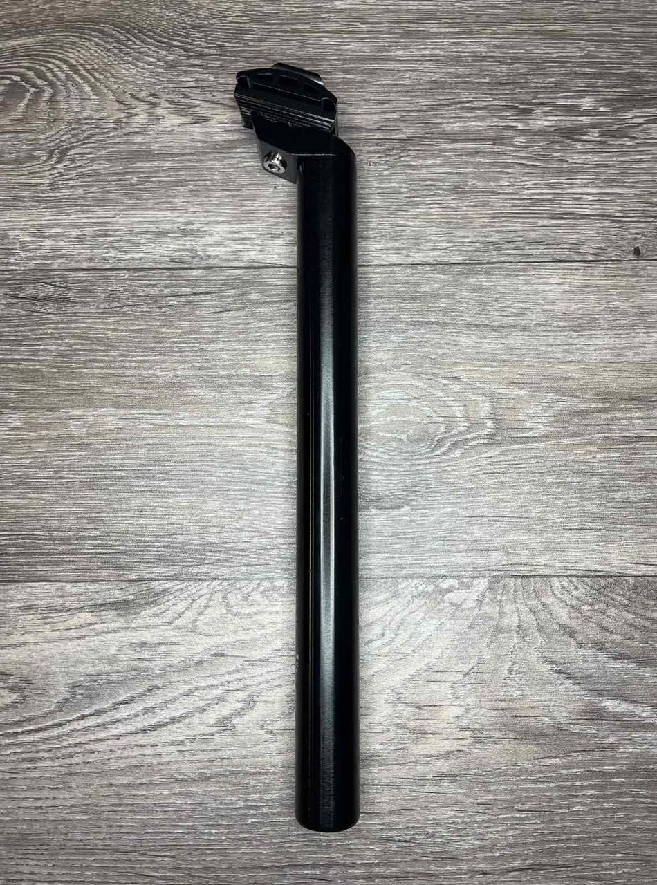 Штир підсідельний алюмінієвий із замком 31.6 мм довжина 350 мм Чорний, фото 1