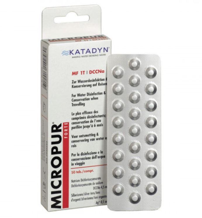 Таблетки для очищення та дезінфекції води Katadyn Micropur Forte 25 таблеток США