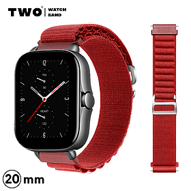 Ремінець для Xiaomi Amazfit GTS 2 / GTS 2e / GTS 2 Mini нейлоновий Червоний