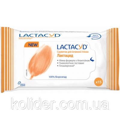 Серветки для інтимної гігієни Lactyd 15 шт. (5391520945649)