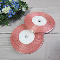 Стрічка атласна пепельно рожева 0,6 см
