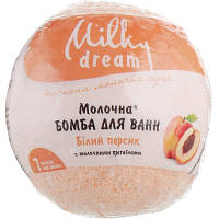 Бомбочка для ванны Milky Dream Молочная Белый персик с молочными протеинами 100 г (4820205300790)