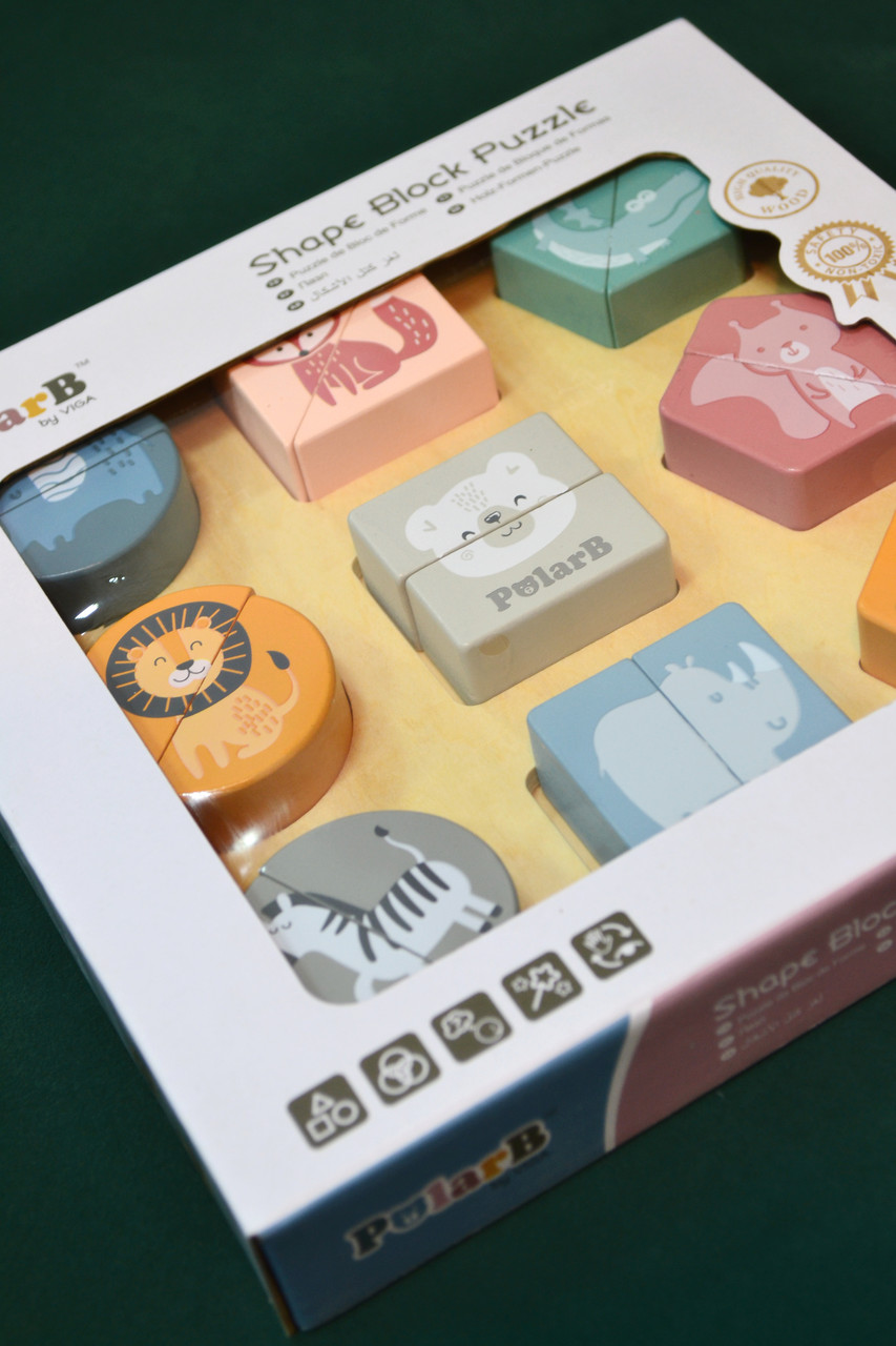 Дерев'яні пазли вкладки Viga Toys Звірі