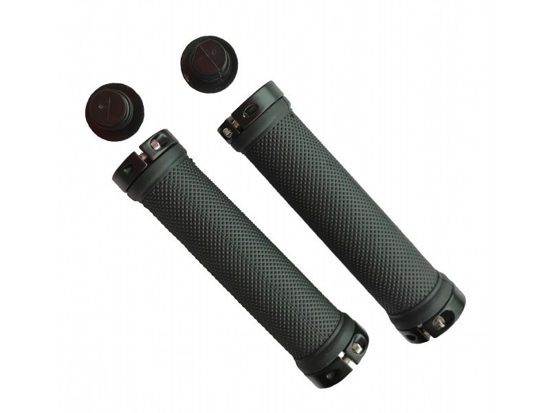 Ручки вело керма LTX SR-70 грипси чорного кольору / гумові з замками ORG, фото 1