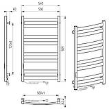 Рушникосушка електрична Flyme EF Atlant L (терморегулятор, таймер) ліве підключення, фото 8