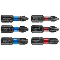 Набор бит Graphite ударных PH1 / 2/3, PZ1/2/3 x 25 мм, 6 шт. (56H540)