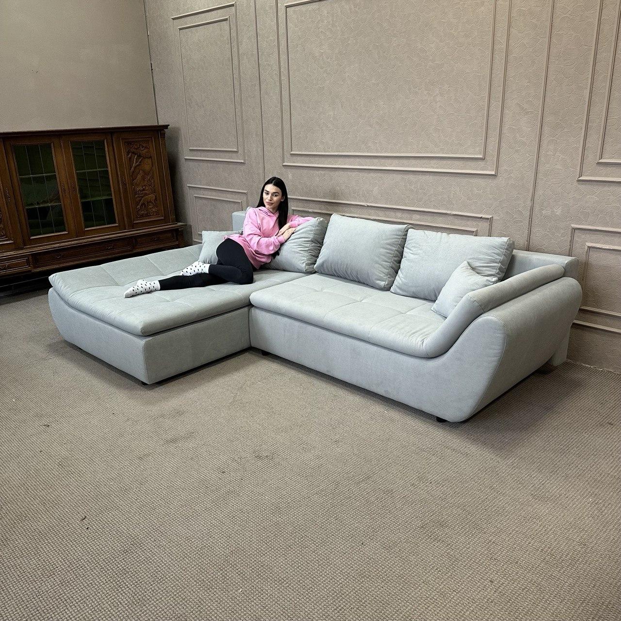 Новый Раскладной Диван в Ткани с Подушками — Купить Недорого на Bigl.ua ...