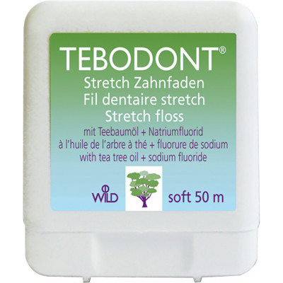Зубна нитка Dr. Wild Tebodont-F з маслом чайного дерева та фторидом 50 м (7611841350006)
