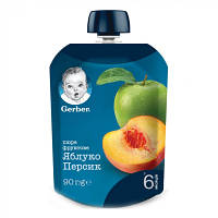 Дитяче пюре Gerber Яблуко та персик 90 г (1227016)