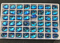 De'Lux Oval Blue Zircon 14*10mm Premium стекло овал блю циркон