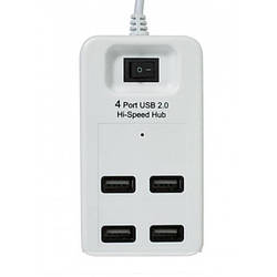 USB Хаб на 4 порти USB 2.0 P-1601 Білий