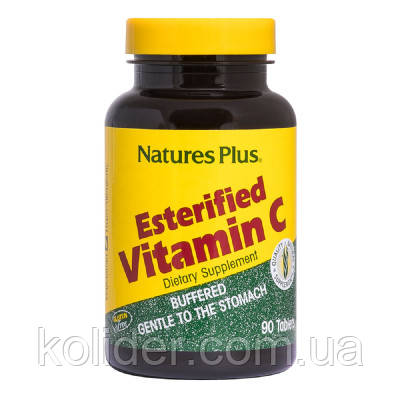Витамин Natures Plus Этерифицированный Витамин C, Nature's Plus, 90 ...