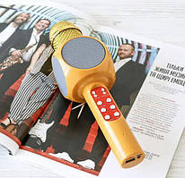 Бездротовий караоке мікрофон WSTER WS-1816 Bluetooth USB AUX FM помаранчевий