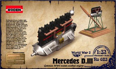 Пластикова модель 1/32 Roden 623 модель мінівуна Mercedes D.III