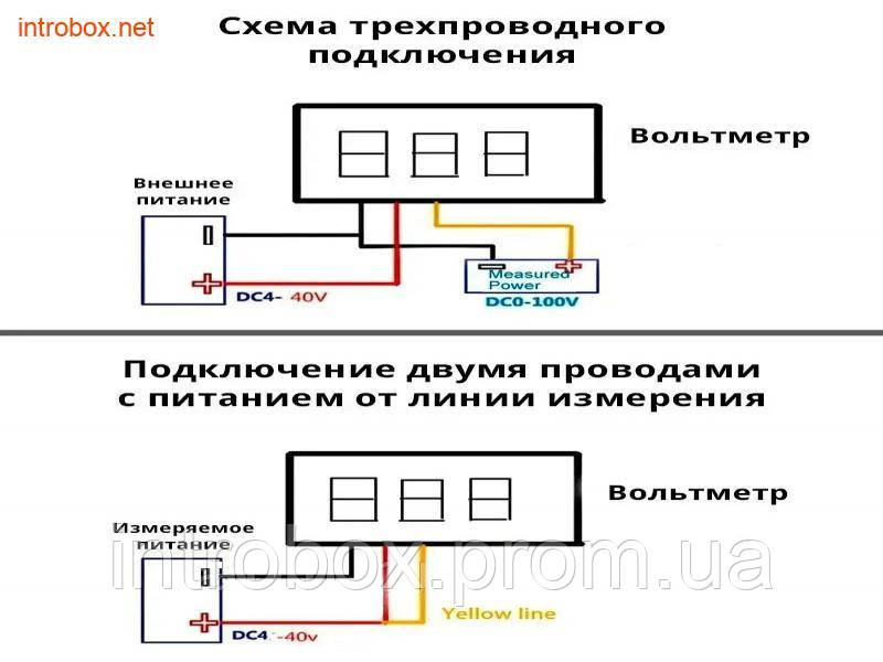 Цифровой вольтметр 0-99 В красненький - фото 4 - id-p1776402883