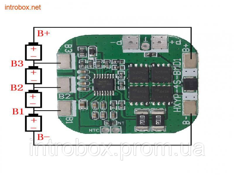Контроллер заряда-разряда для 4-х Li-Ion аккумуляторов 18650 - фото 3 - id-p1776402891
