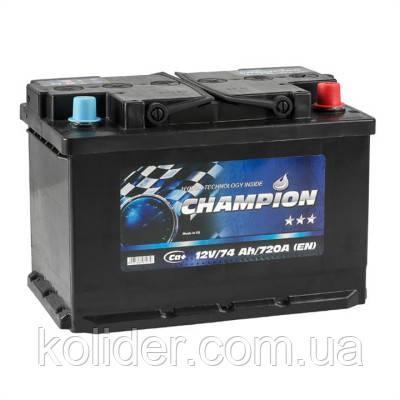 Аккумулятор Автомобильный Champion Black 74 Ah/12V Euro (CHB74-0 ...
