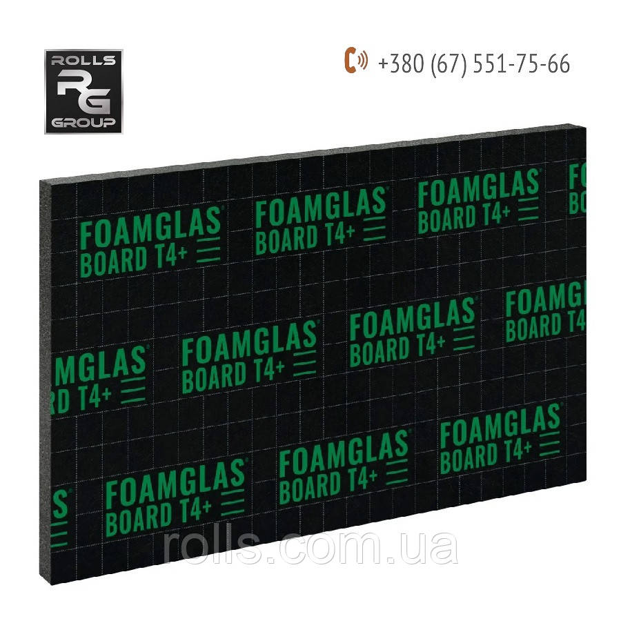 FOAMGLAS T4+ BOARD 1200x600мм, Піноскло для фасаду стін підлоги або стелі Wall Board Floor 100