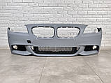 Передній бампер у зборі M Paket BMW 5 Series F10 F11 2010-2013 (під омивачі/з отворами під парктроніки, фото 4