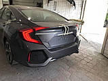 Бампер задній SI Honda Civic 4D 2016-2019 комплектний, фото 2