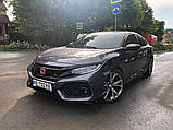 Бампер передній SI Honda Civic 4D / 5D 2016-2018 (бампер, губа, сітки), фото 4