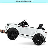 Дитячий електромобіль на акумуляторі Range Rover Evoque з планшетом та пультом радіокерування 3-8 років білий, фото 4