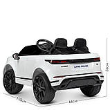 Дитячий електромобіль на акумуляторі Range Rover Evoque з планшетом та пультом радіокерування 3-8 років білий, фото 5