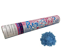 Гендерна хлопавка "Boy or Girl " (блакитний), довжина 30 см