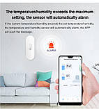 WiFi Розумний датчик температури та вологості живлення від батареї підтримка Alexa Google Home, фото 4